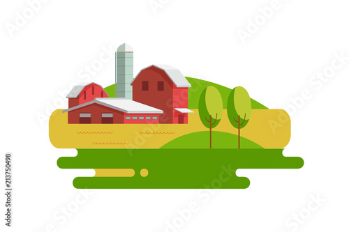 Nature rural landscape