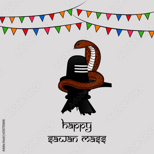Illustration of hindu festival Sawan Mass Background