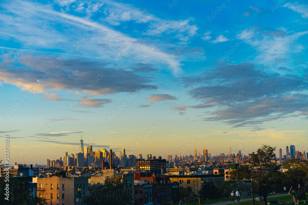 New York, New York / USA - September 22, 2017: The New York City skyline from Sunset Park