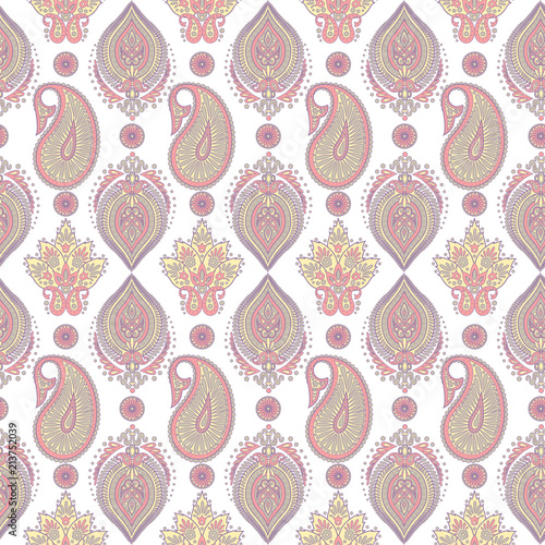 Paisley seamless pattern. Indian ornament 