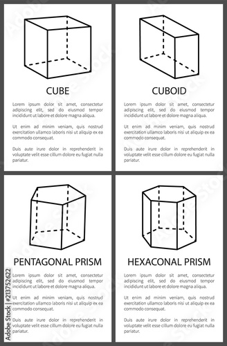 Cube and Cuboid, Pentagonal and Hexagonal Prisms