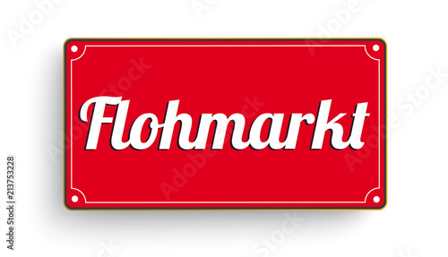 Flohmarkt Rotes Schild