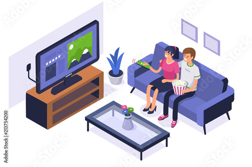 family watch tv