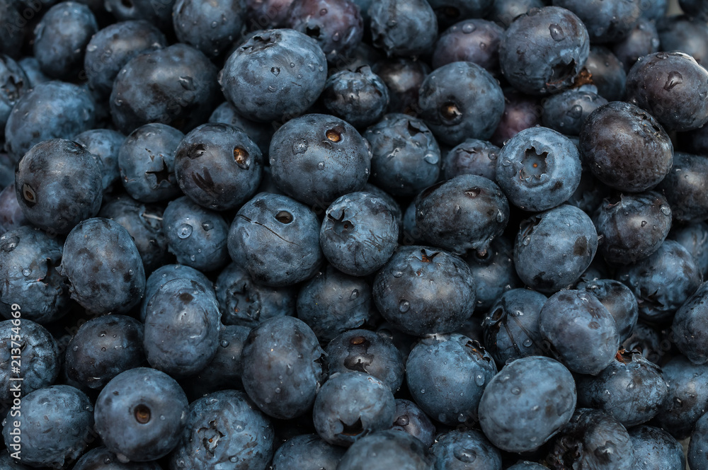 Blueberry with drops of water Blueberry with drops of water