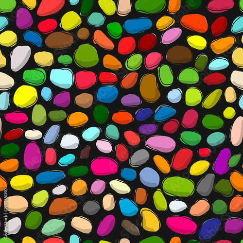 Pebble colorful background, seamless pattern for your design