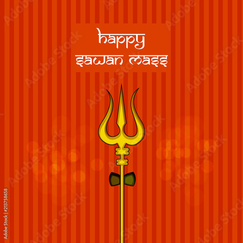 Illustration of hindu festival Sawan Mass Background