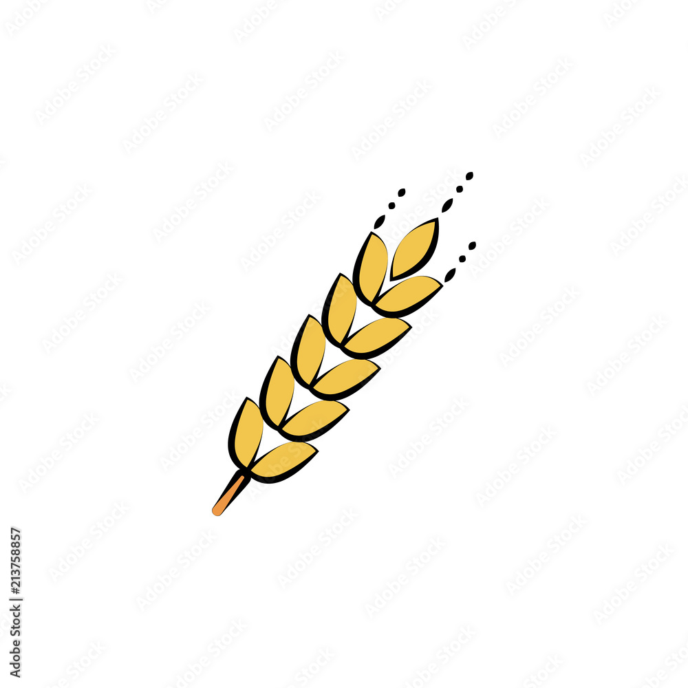 ear of barley colored sketch style icon. Element of beer icon for mobile concept and web apps. Hand drawn ear of barley icon can be used for web and mobile ear of barley colored sketch style icon. Element of beer icon for mobile concept and web apps. Hand drawn ear of barley icon can be used for web and mobile
