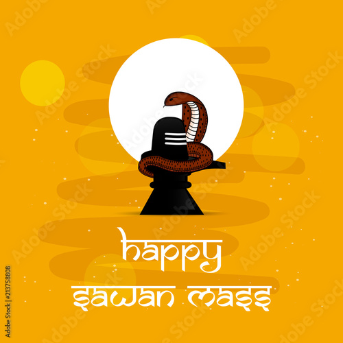 Illustration of hindu festival Sawan Mass Background