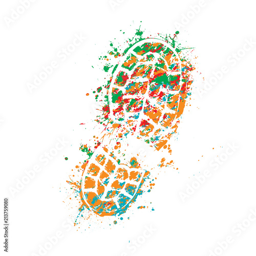 Grunge colorful shoes
