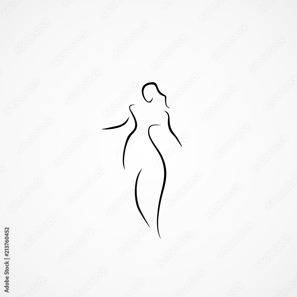 woman body icon vector woman body icon vector
