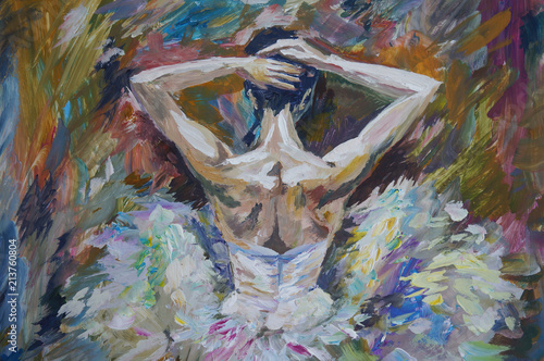 Ballerina Painting Acrylic and Full spectrum on Canvas and Cardboard artist c...