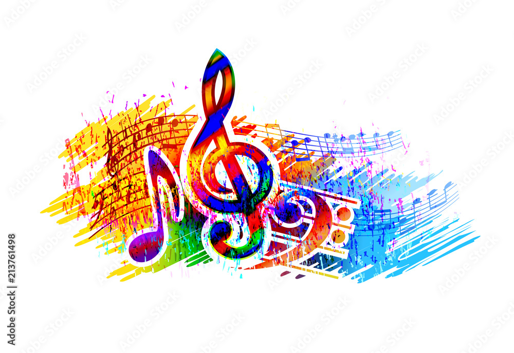 Colorful Treble Clef