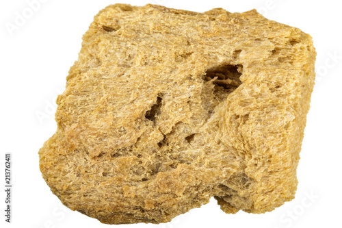 Tableau sur toile One piece of dried soya meat isolated over white background