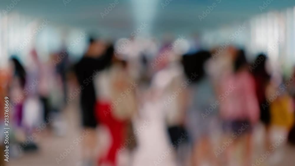 Unrecognizable crowd, people walking. 4K Unrecognizable crowd, people walking. 4K