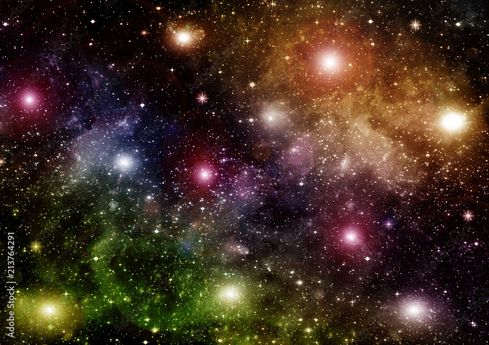 galaxy in a free space galaxy in a free space