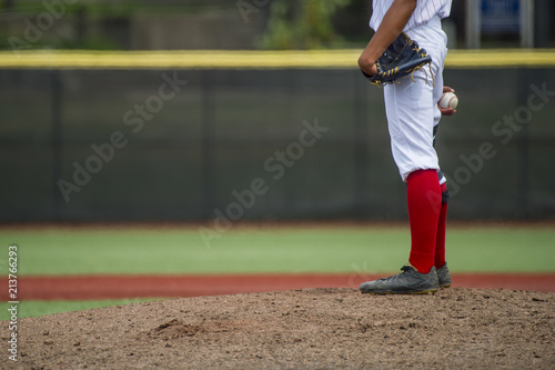 Photography Close-up of player's hand holding baseball
