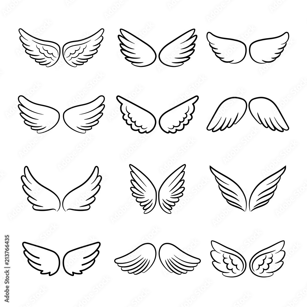 Cute angel wings set