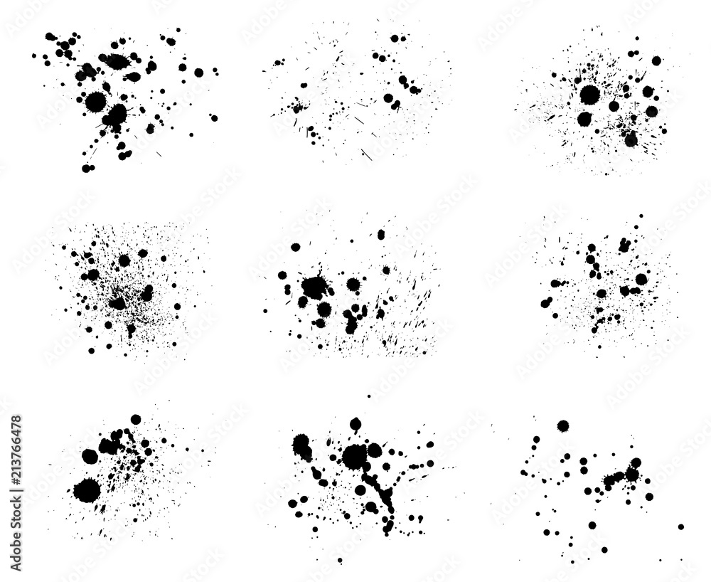 Inked blots set Inked blots set