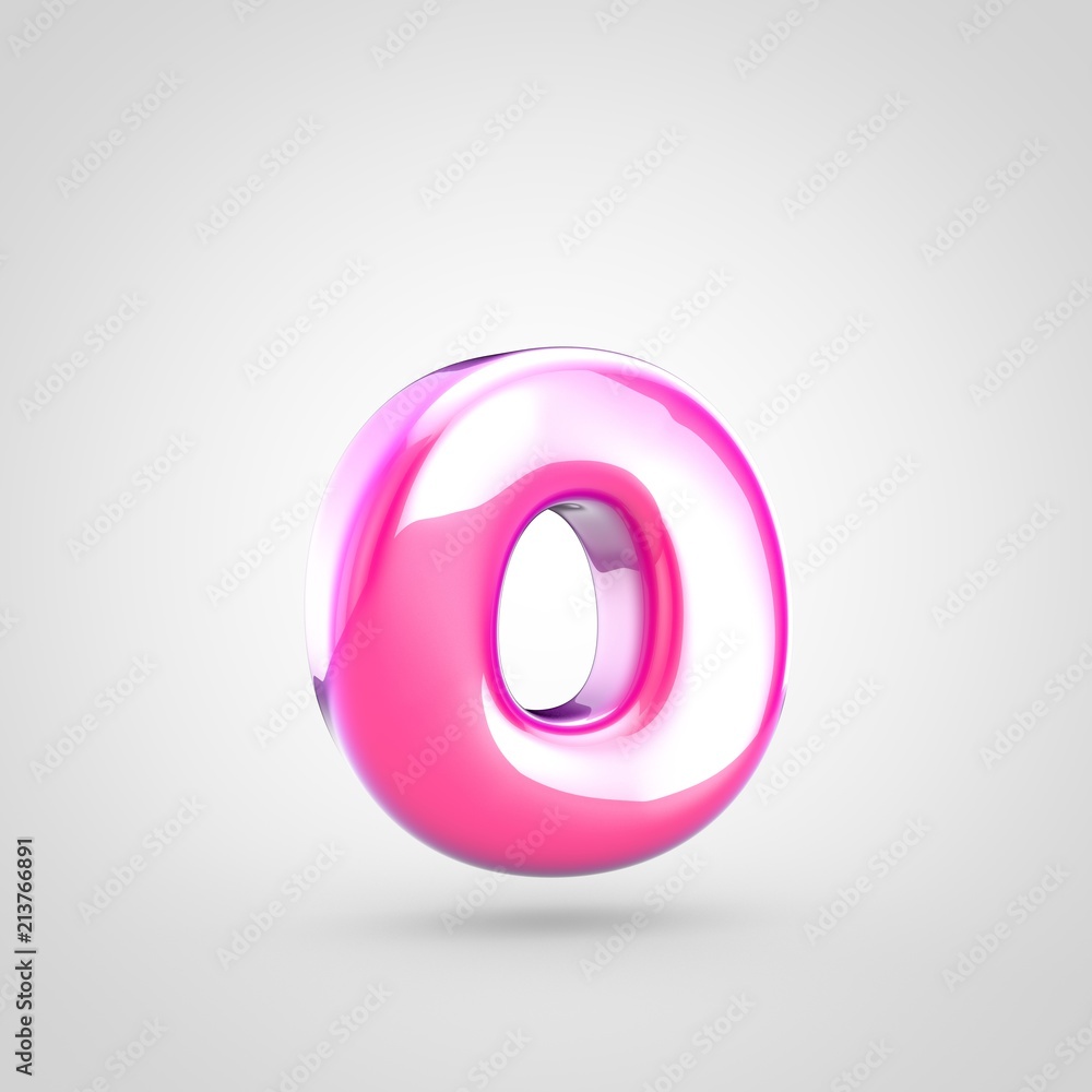 Pink letter O lowercase isolated on white background. Pink letter O lowercase isolated on white background.