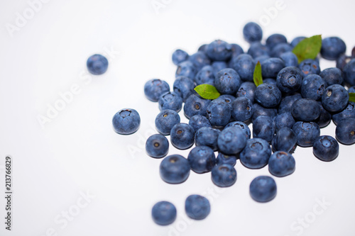 Tasty blueberries isolated on white background. Blueberries are antioxidant and natural vitamins