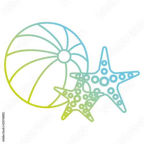 balloon beach with starfish