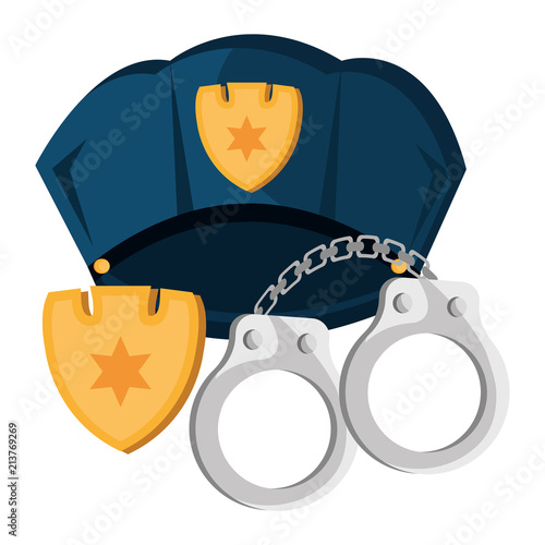 police cap and handcuffs