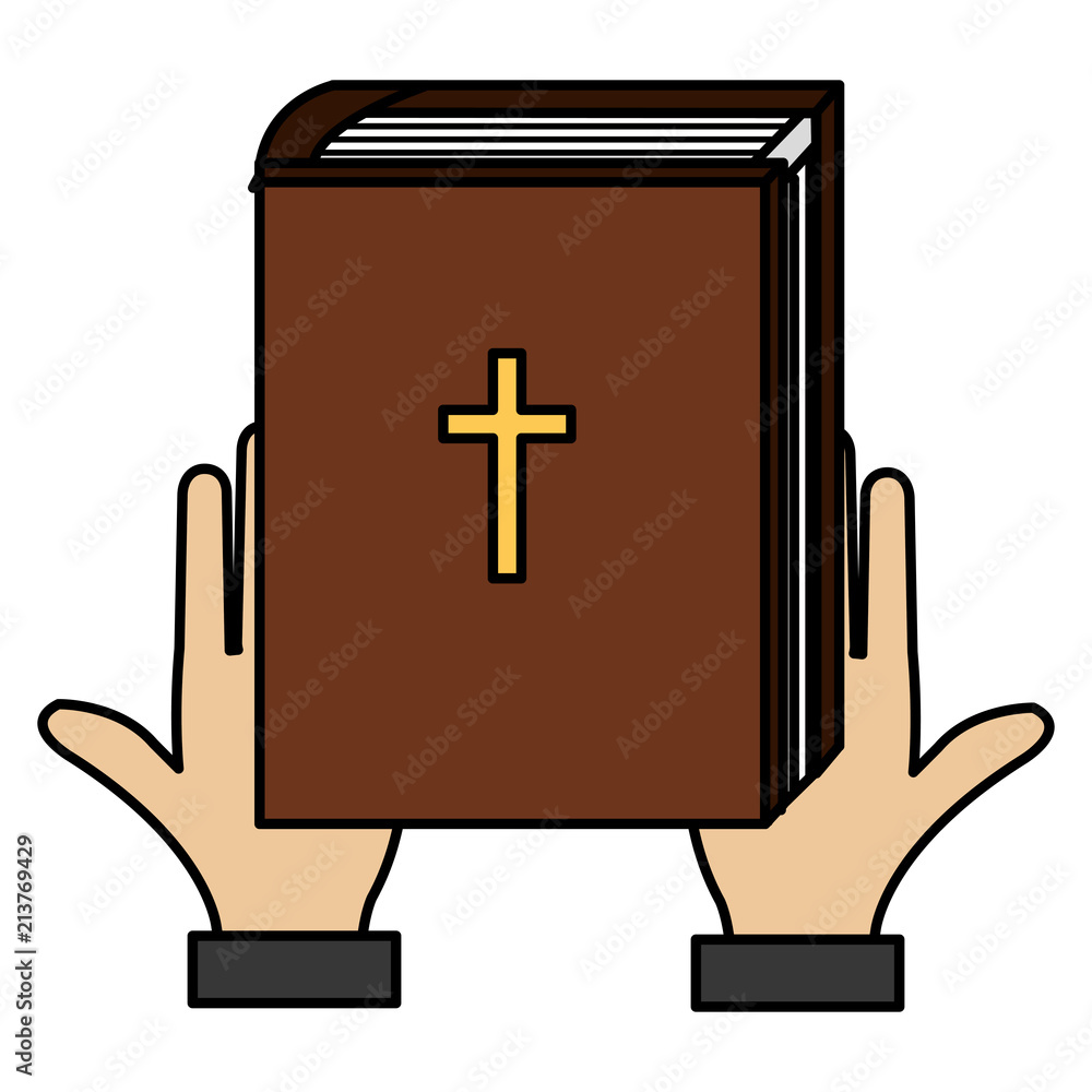 Obraz premium hands with holy bible