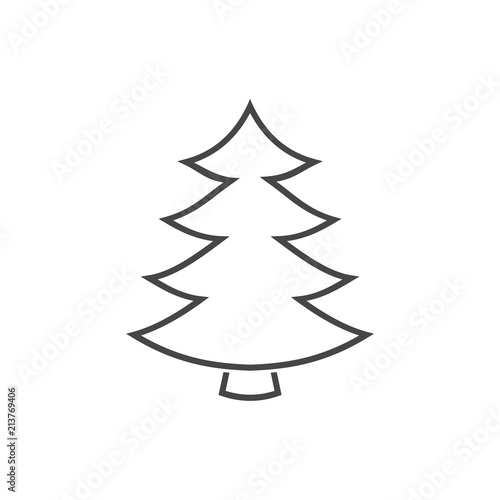 Vector Illustration of Christmas Tree Icon