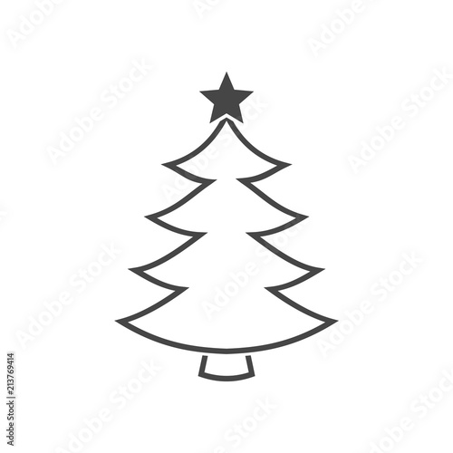 Vector Illustration of Christmas Tree Icon