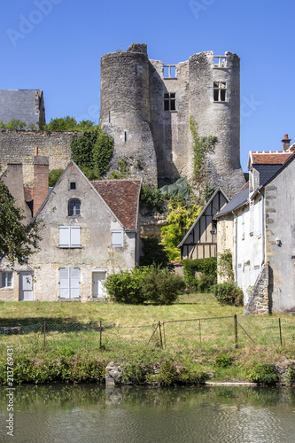 Montrésor. Les ruines de l'ancien château. Indre-et-Loire. Pays de Loire