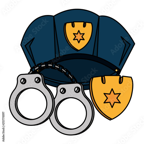 police cap and handcuffs