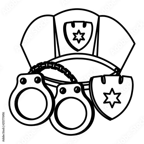 police cap and handcuffs