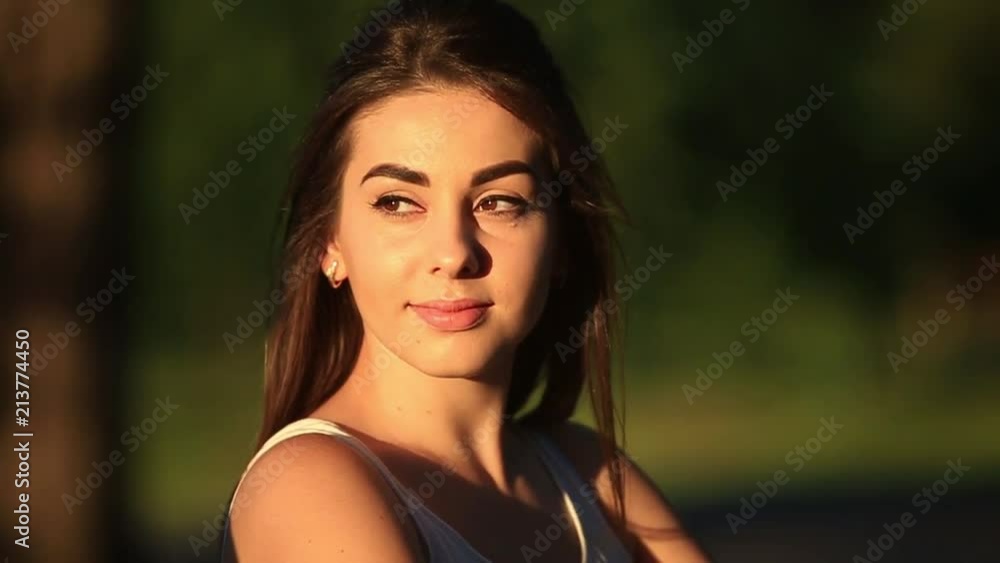 Beautiful girl in park Beautiful girl in park