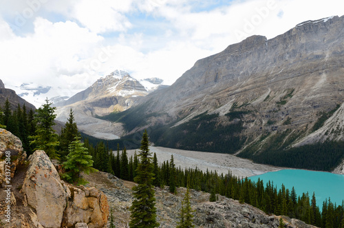 Cloudy Peyto Lake Start