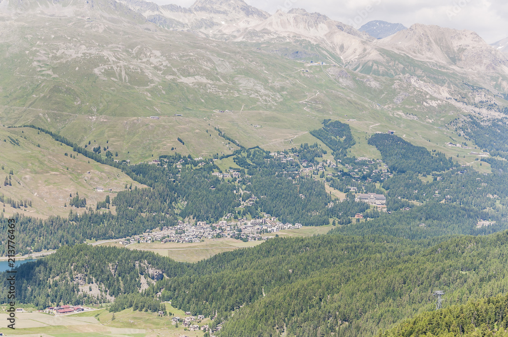 Sankt Moritz, Corvatsch, Bergbahn, Murtèl, Champfèr, St. Moritz, Piz Julier, Piz Nair, Corviglia, Alpen, Oberengadin, Graubünden, Seenplatte, Sommer, Schweiz Sankt Moritz, Corvatsch, Bergbahn, Murtèl, Champfèr, St. Moritz, Piz Julier, Piz Nair, Corviglia, Alpen, Oberengadin, Graubünden, Seenplatte, Sommer, Schweiz