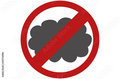 Nube gris de contaminación.