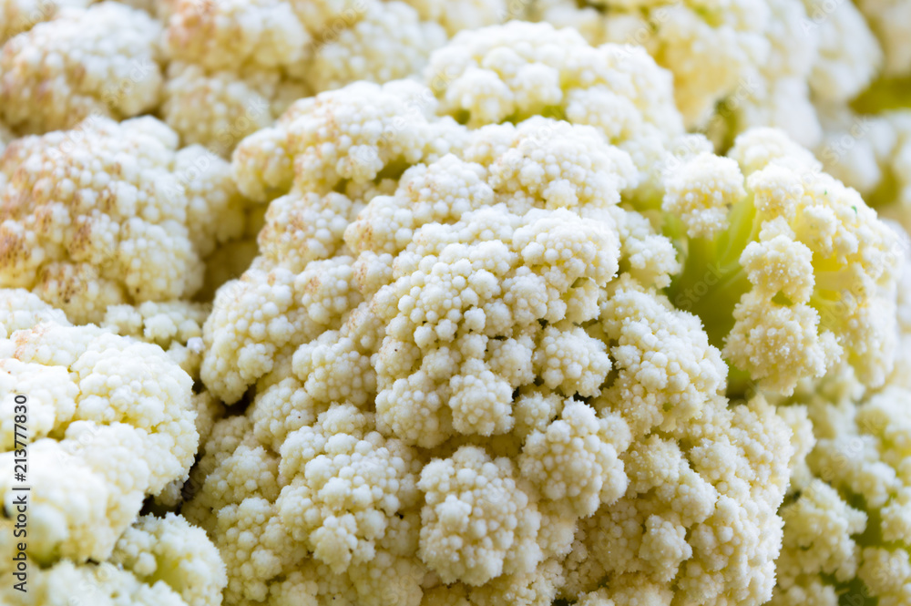 Close Capture On Fresh Cauliflower Close Capture On Fresh Cauliflower