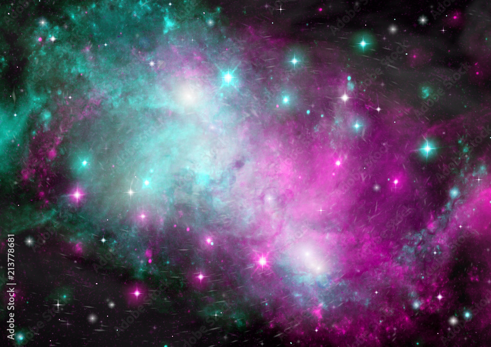 galaxy in a free space galaxy in a free space