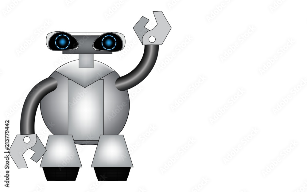 A cute Robot isolated. A cute Robot isolated.