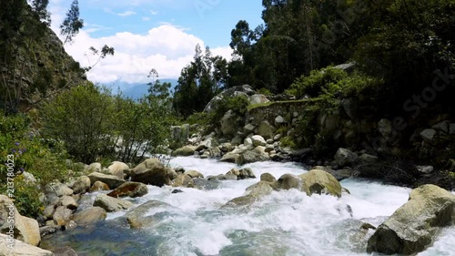 Santa Cruz Trekking Huaraz Mountains Peru with breathtaking views photo