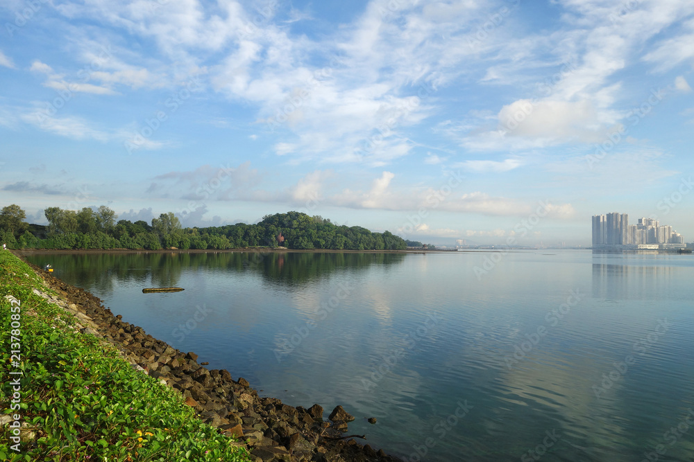 Kranji seashore from Singapore