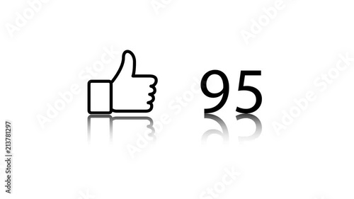 Facebook Logo. Animation Like Icon. 4K Video