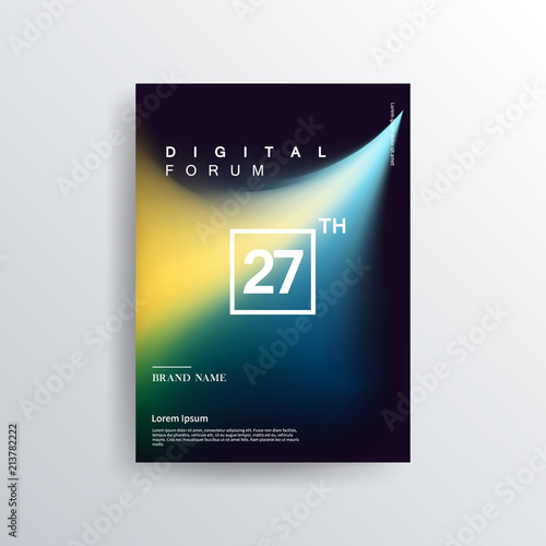 Colorful color brochure design, abstract cover design, iridescent background
