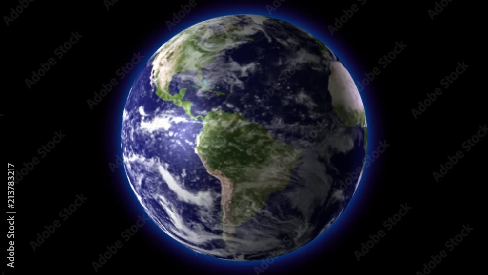 Earth animation on a black background Earth animation on a black background