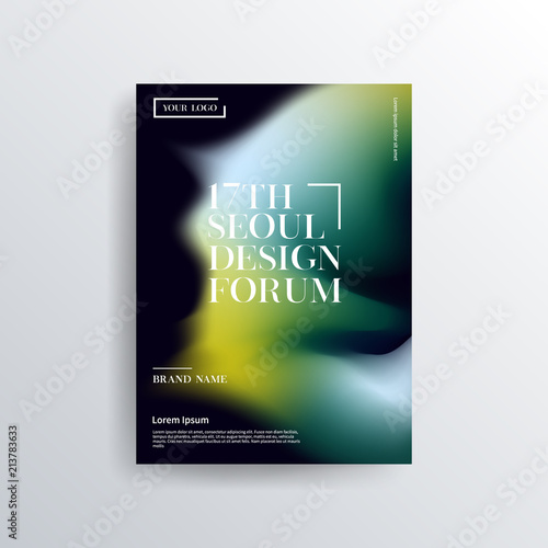 Colorful color brochure design, abstract cover design, iridescent background