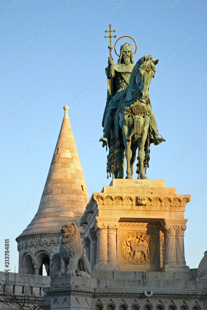 Monument to King Saint Stephen in Budapest. Hungary