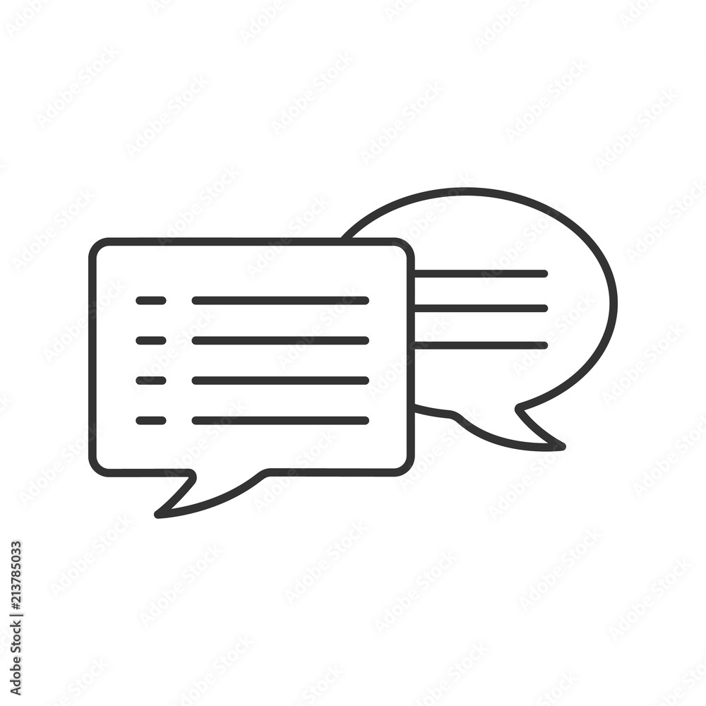 Speech bubbles linear icon Speech bubbles linear icon