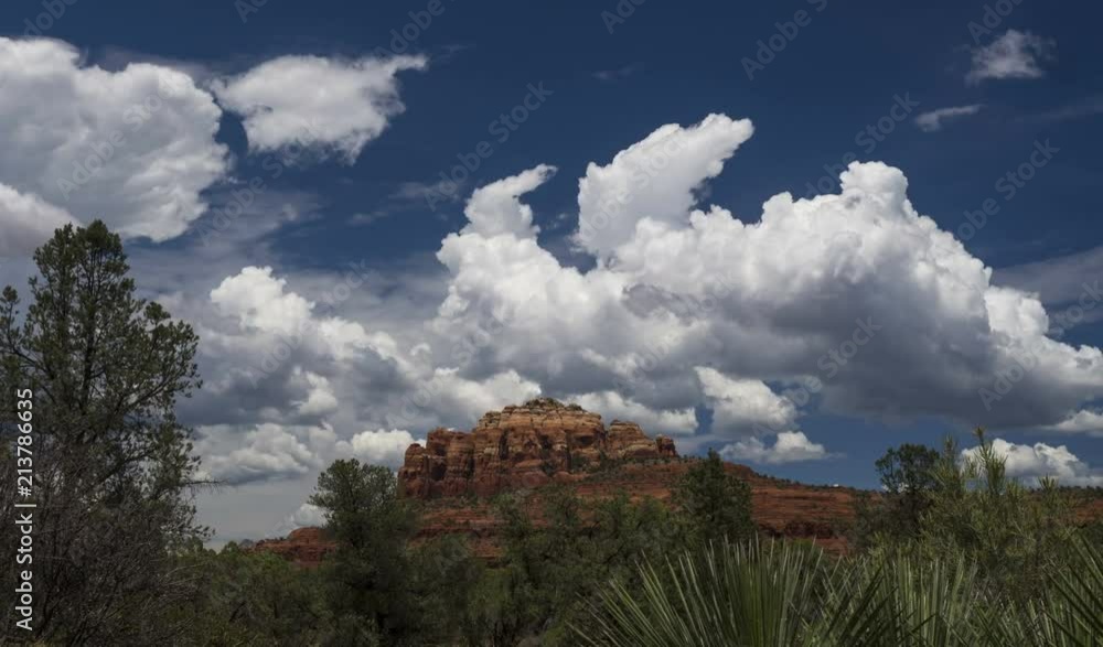Time lapse of clouds building over red rock cliffs in Sedona, AZ Time lapse of clouds building over red rock cliffs in Sedona, AZ