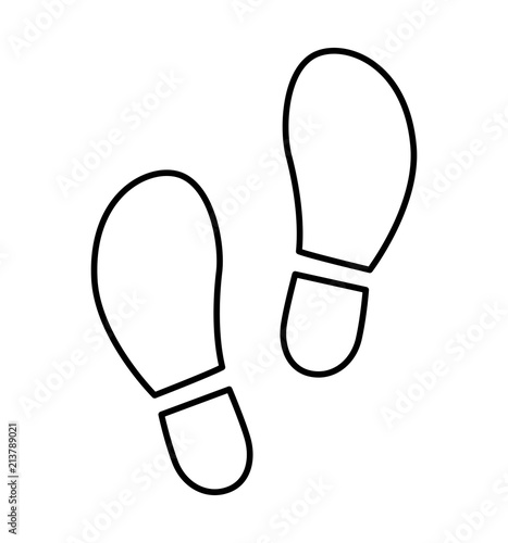  footprints icon set vector illustration isolated  
