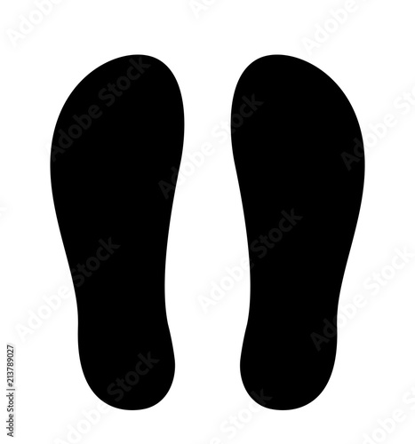 footprint silhouette icon vector illustration 